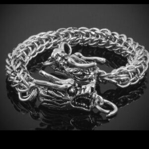 Roseheart Men's double head mesh Dragon viking Head